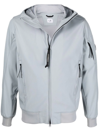 Shop C.p. Company Lens-detail Hooded Jacket In Grau
