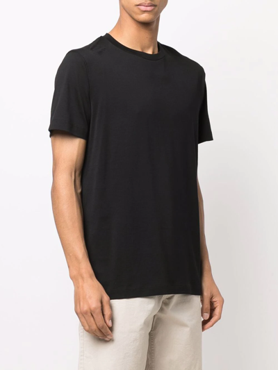 Shop Roberto Collina Short-sleeved Cotton T-shirt In Schwarz