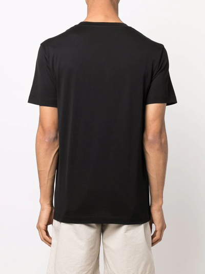 Shop Roberto Collina Short-sleeved Cotton T-shirt In Schwarz