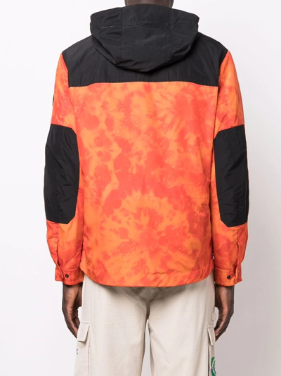 Woolrich Trek Tie Dye-print Windbreaker In Orange