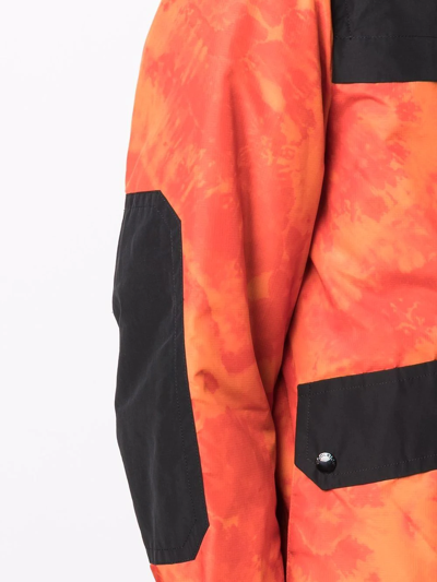 Woolrich Trek Tie Dye-print Windbreaker In Orange