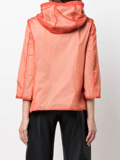 Herno Reversible Hooded Jacket In Orange