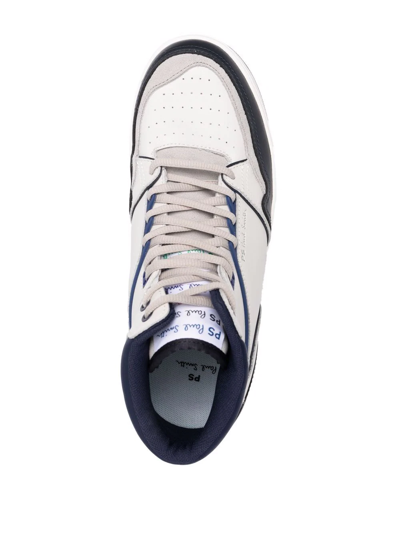 Shop Ps By Paul Smith Embossed-logo Hi-top Sneakers In Grau