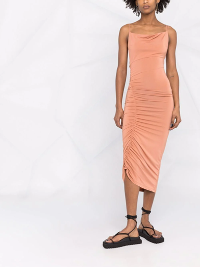 The Andamane Irina Dress In Powder Viscose In Nude