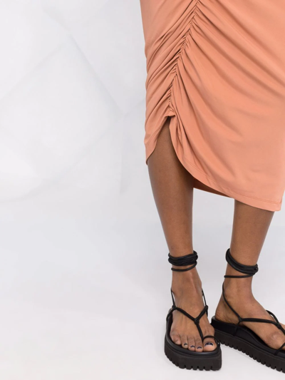 The Andamane Irina Dress In Powder Viscose In Nude