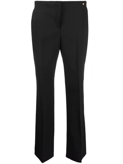 Shop Versace Tailored Cropped Trousers In Schwarz
