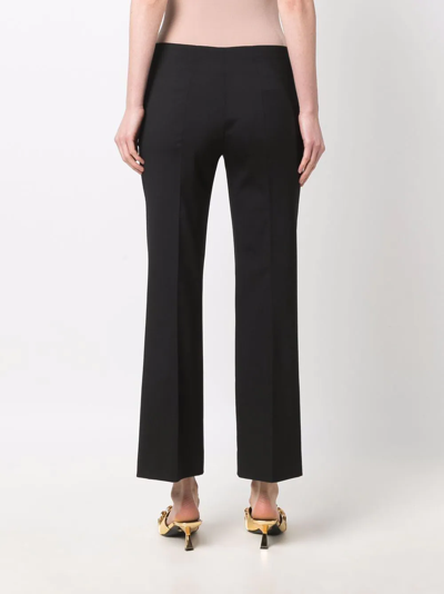 Shop Versace Tailored Cropped Trousers In Schwarz