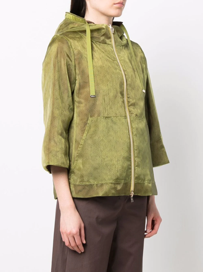 Herno Reversible Hooded Jacket In Grün