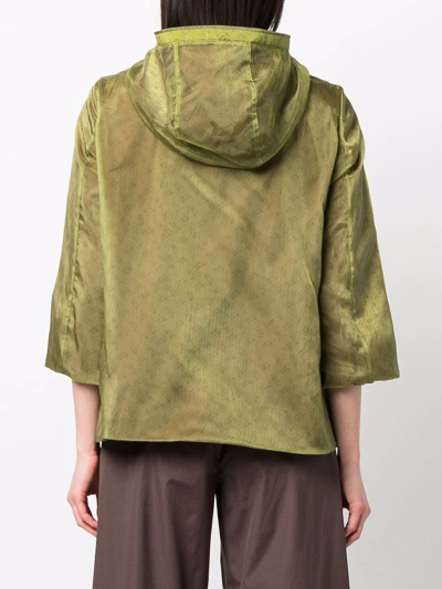 Herno Reversible Hooded Jacket In Grün