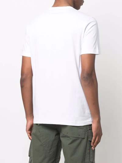 Shop Belstaff Logo-patch Cotton T-shirt In Weiss