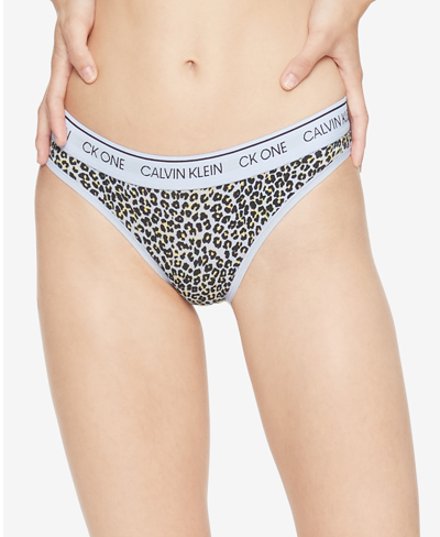 Shop Calvin Klein Ck One Cotton Bikini Underwear Qf5735 In Mini Cheetah Printriver