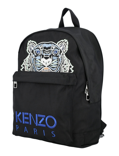 Shop Kenzo Tiger Embroidery Backpack In Black