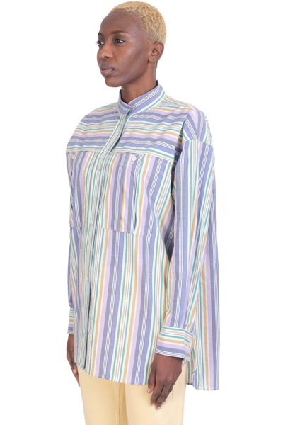Shop Isabel Marant Taylor Shirt In Multicolor Cotton