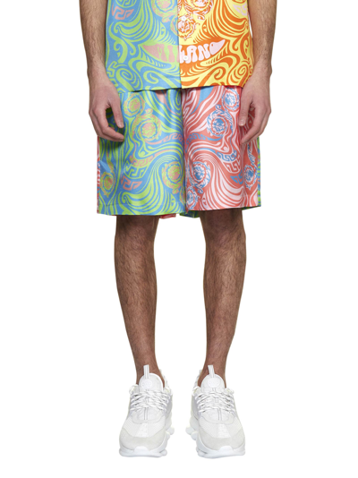Shop Versace Shorts In Multicolor