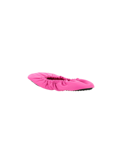 Shop Balenciaga Tug Ballerina Shoes In Neon Pink