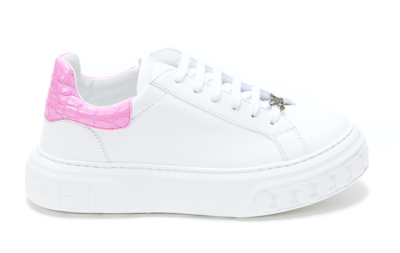 Shop Casadei Off Road Lacroc Sneakers In White