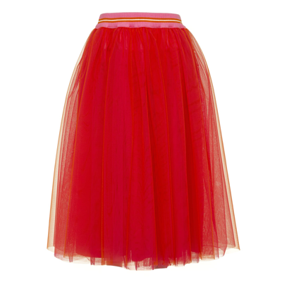 Shop Simonetta Tulle Skirt In Red