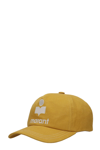 Shop Isabel Marant Tyron Hats In Yellow Cotton