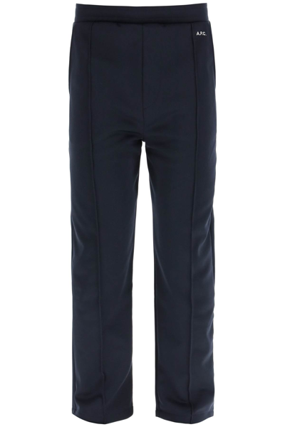 Shop Apc Hector Sports Trousers In Dark Navy (blue)