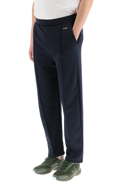 Shop Apc Hector Sports Trousers In Dark Navy (blue)