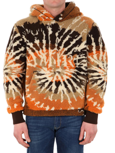 Shop Amiri Tie Dye Polar Fleece Hoodie In Multi