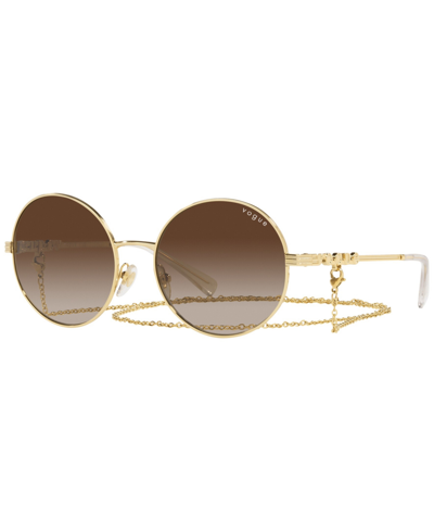 Shop Vogue Women's Sunglasses, Vo4227s 53 In Gold-tone