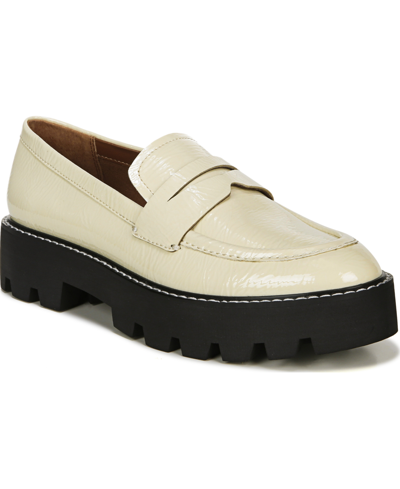 Shop Franco Sarto Women's Balin Lug Sole Loafers In Putty Faux Patent