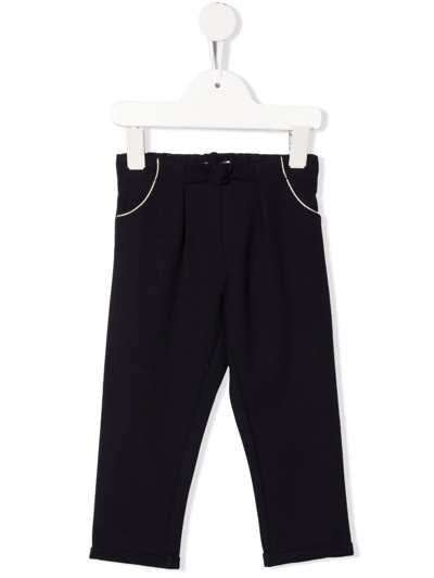 Shop Chloé Baby Straight-leg Trousers In Blue