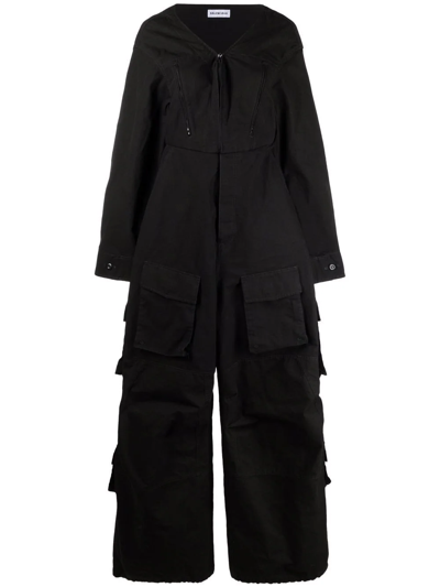 Shop Balenciaga Cargo-style Jumpsuit In Black