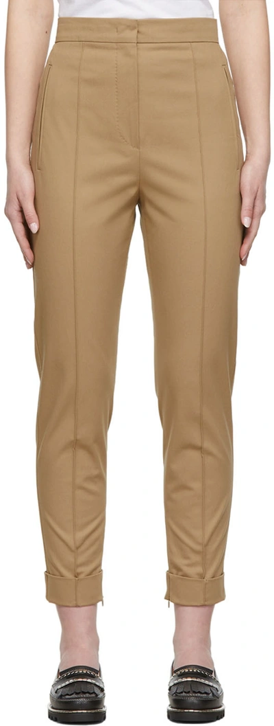 Max Mara Volto High-rise Slim Pants In 002 Green Kaki