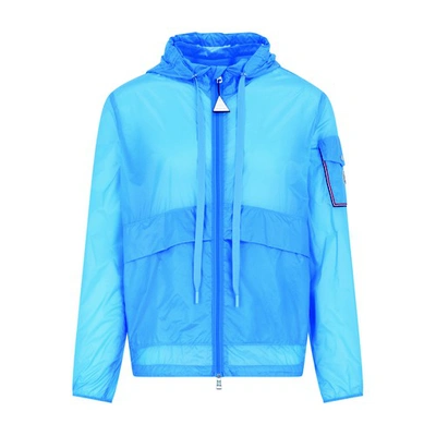 Shop Moncler Ebizo Zipped Jacket In Blue