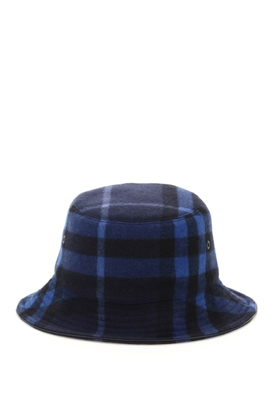 Shop Burberry Wool And Cashmere Bucket Hat In Blue,black