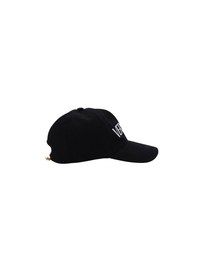 Shop Versace Men's Black Cotton Hat