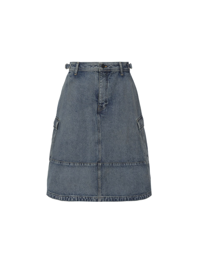 Shop Balenciaga Women's Light Blue Other Materials Skirt