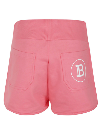 Shop Balmain Women's Pink Cotton Shorts