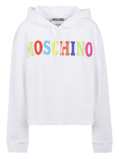 Shop Moschino Women's White Cotton Sweatshirt