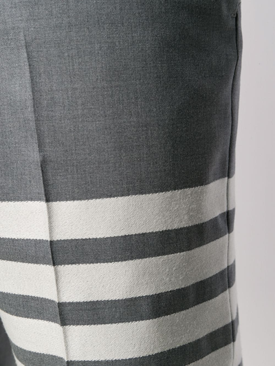 Shop Thom Browne Wool Trousers In Grey