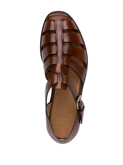 Shop Church's Fisherman Bookbinder Fume Leather Sandals In Brown