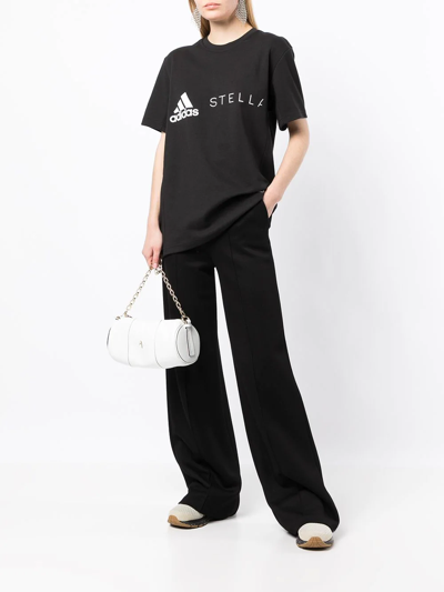 Shop Adidas By Stella Mccartney Logo-print Sports T-shirt In Schwarz