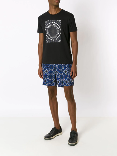 Shop Amir Slama Graphic-print Cotton T-shirt In Black