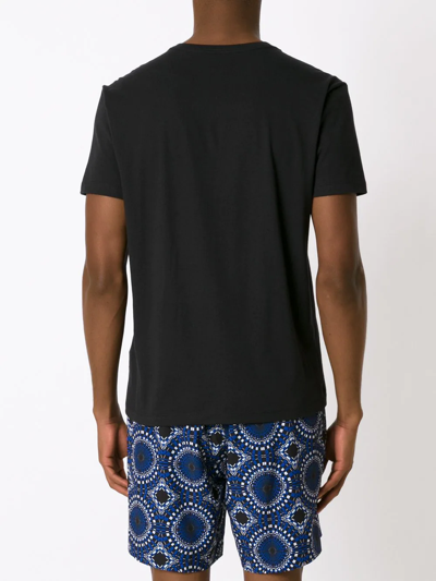 Shop Amir Slama Graphic-print Cotton T-shirt In Black