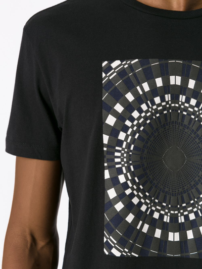 Shop Amir Slama Graphic-print Cotton T-shirt In Black