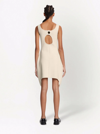 Shop Proenza Schouler Sleeveless Asymmetric Minidress In Ecru