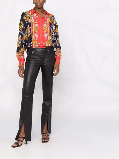 Shop Versace Jeans Couture Sun Flower Garland-print Shirt In Rot