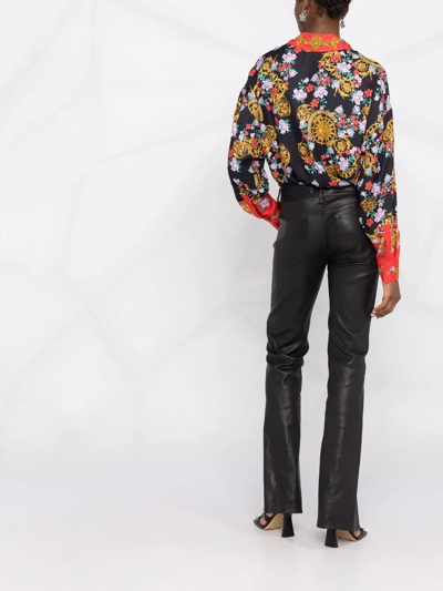 Shop Versace Jeans Couture Sun Flower Garland-print Shirt In Rot