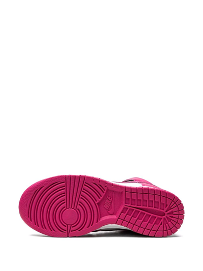 Nike Dunk High "pink Prime" Sneakers In White