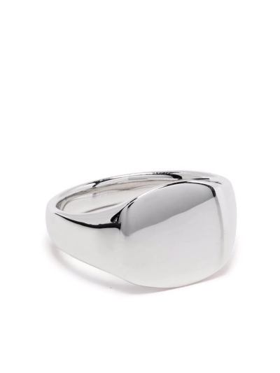 Shop Tom Wood Square Face Signet Ring In Silber