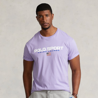 Shop Polo Ralph Lauren Polo Sport Jersey T-shirt In Sky Lavender