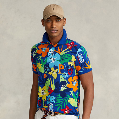 Classic fit clearance logo mesh polo