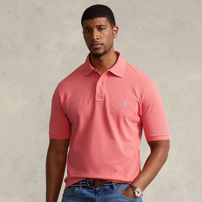 Shop Polo Ralph Lauren The Iconic Mesh Polo Shirt In Amalfi Red Heather